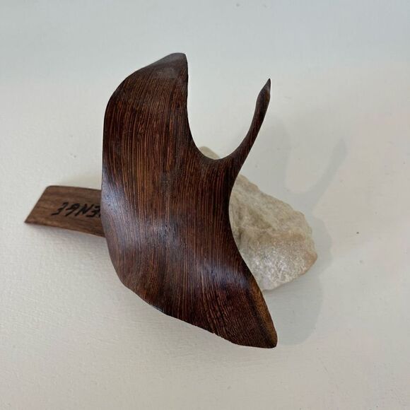 Carl Hoselton Signed Wenge Wood Goose Sculpture Canada - Picture 4 of 6